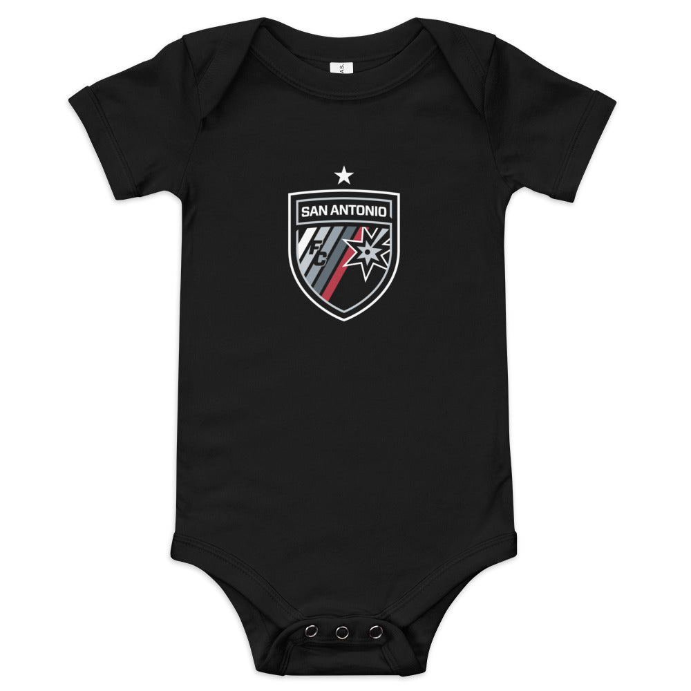 San Antonio FC Crest Baby Bodysuit Black