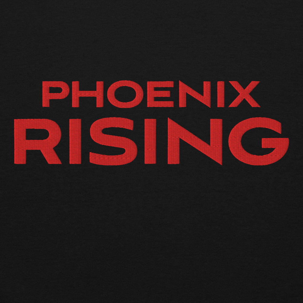 Phoenix Rising Embroidered Wordmark Adult Hoodie