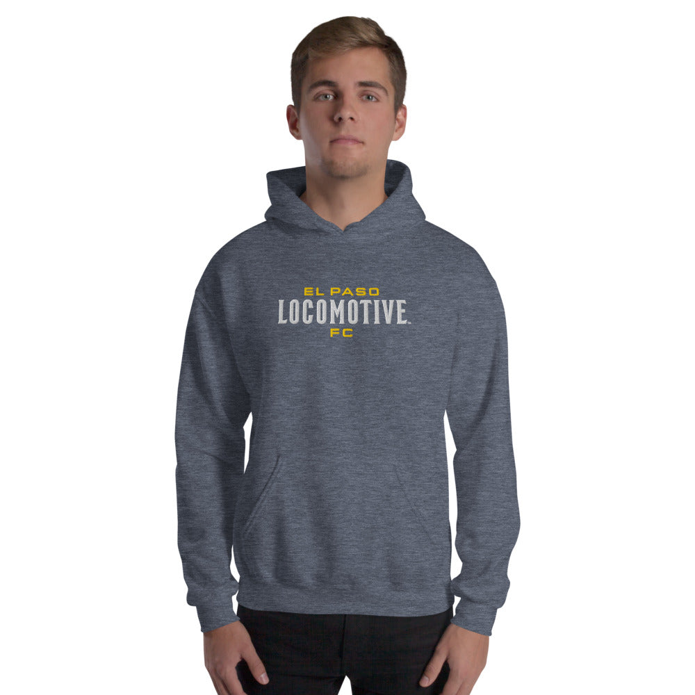 El Paso Locomotive Embroidered Wordmark Adult Hoodie