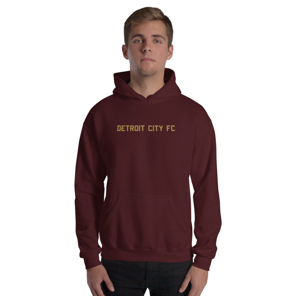 Detroit City FC Embroidered Wordmark Adult Hoodie