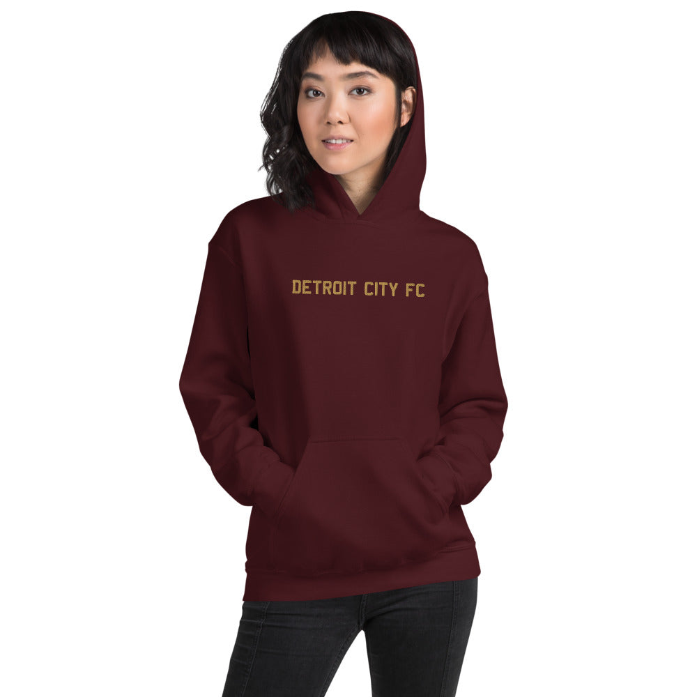 Detroit City FC Embroidered Wordmark Adult Hoodie