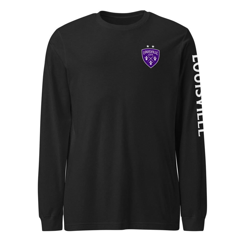 Louisville City FC LC/Sleeve Crest 2-Hit Unisex Long Sleeve T-Shirt Black Heather