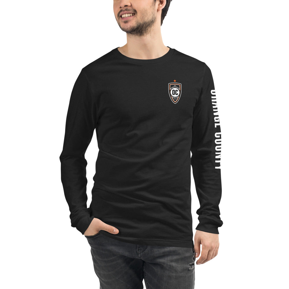Orange County SC LC/Sleeve Crest 2-Hit Unisex Long Sleeve T-Shirt