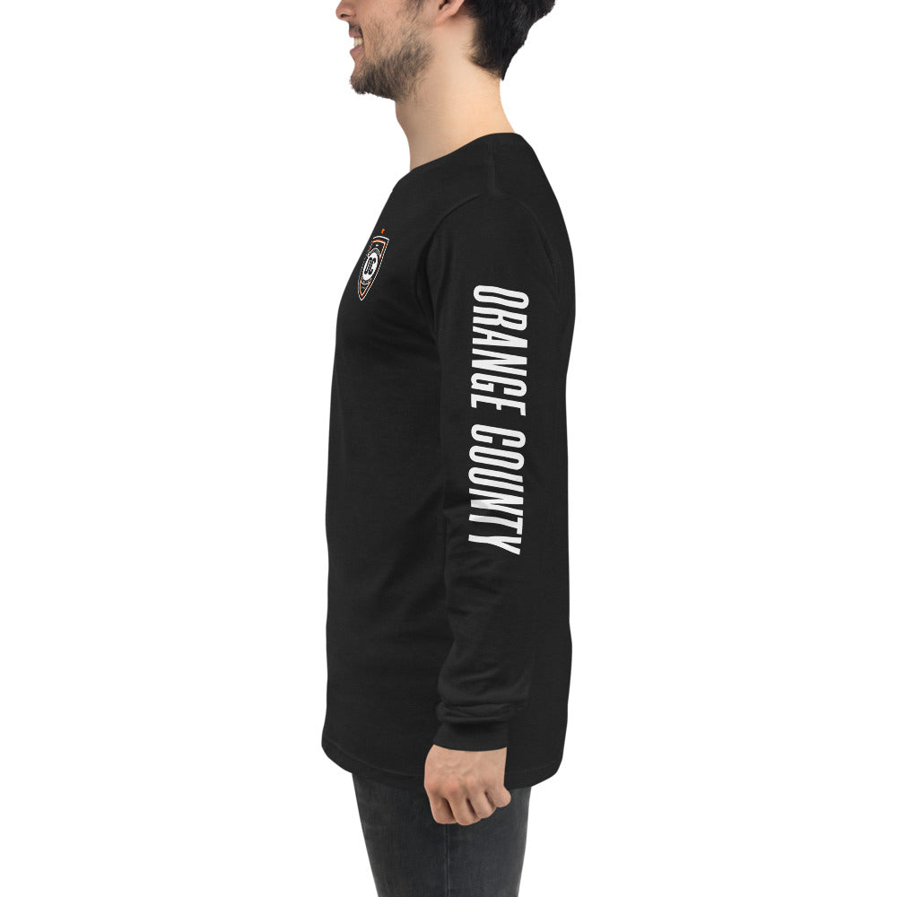 Orange County SC LC/Sleeve Crest 2-Hit Unisex Long Sleeve T-Shirt