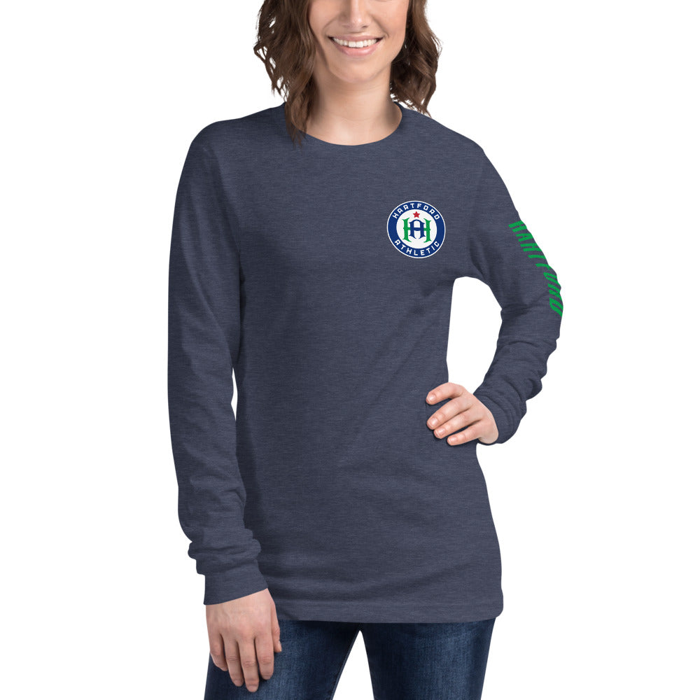 Hartford Athletic LC/Sleeve Crest 2-Hit Unisex Long Sleeve T-Shirt