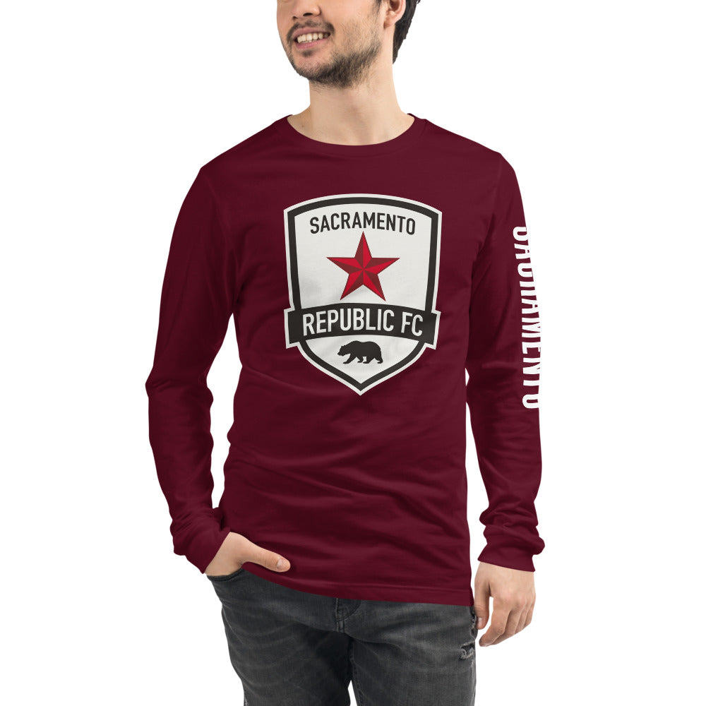 Sacramento Republic LC/Sleeve Crest 2-Hit Unisex Long Sleeve T-Shirt