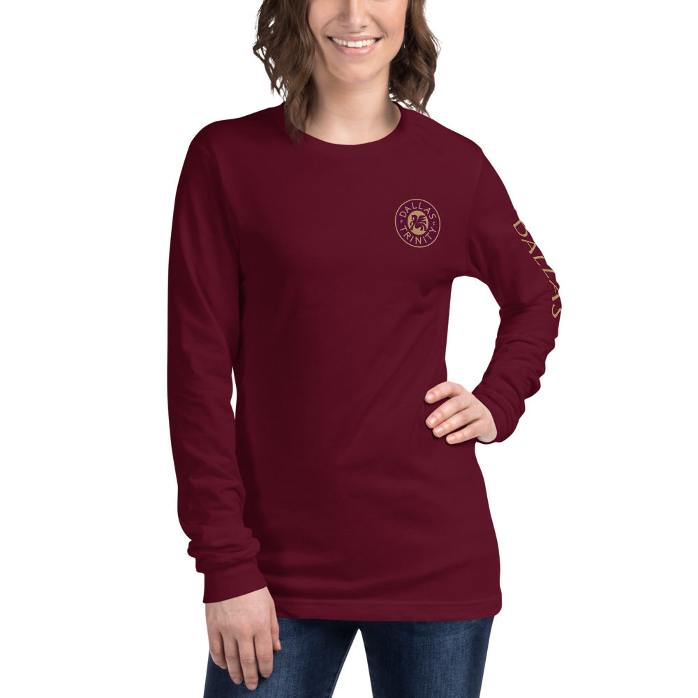 Dallas Trinity FC LC/Sleeve Crest 2-Hit Unisex Long Sleeve T-Shirt