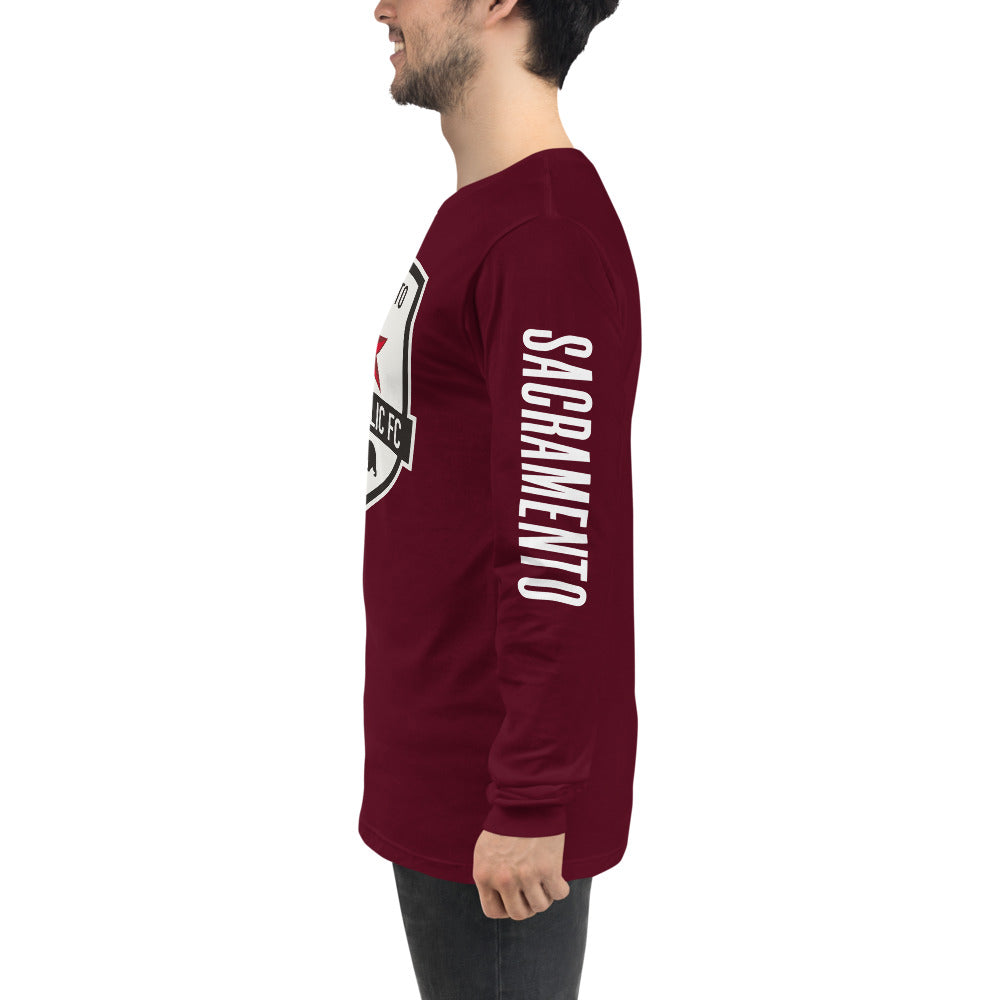 Sacramento Republic LC/Sleeve Crest 2-Hit Unisex Long Sleeve T-Shirt
