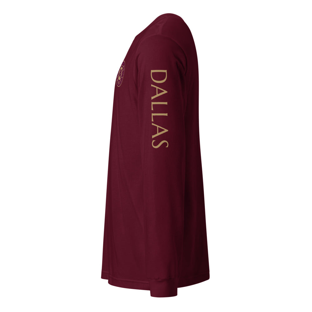 Dallas Trinity FC LC/Sleeve Crest 2-Hit Unisex Long Sleeve T-Shirt