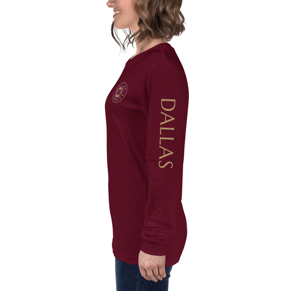 Dallas Trinity FC LC/Sleeve Crest 2-Hit Unisex Long Sleeve T-Shirt