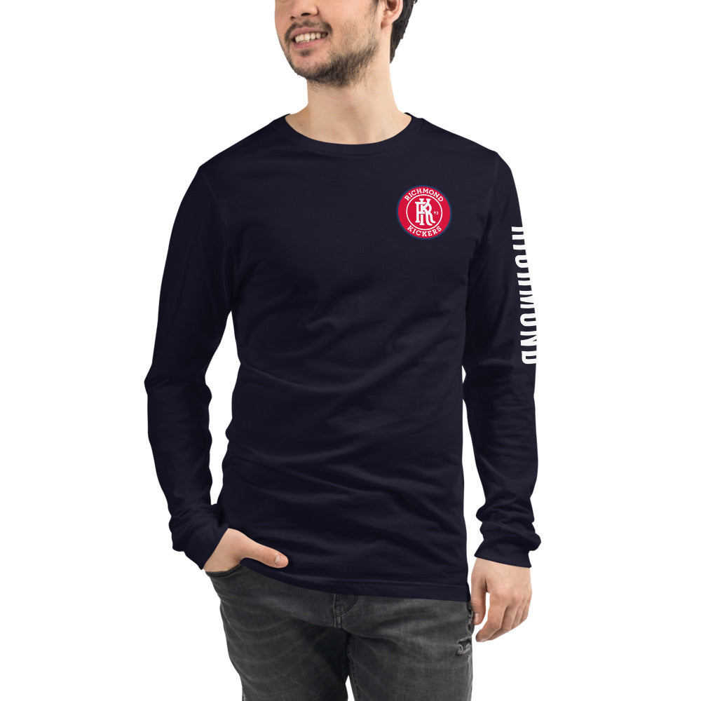 Richmond Kickers LC/Sleeve Crest 2-Hit Unisex Long Sleeve T-Shirt