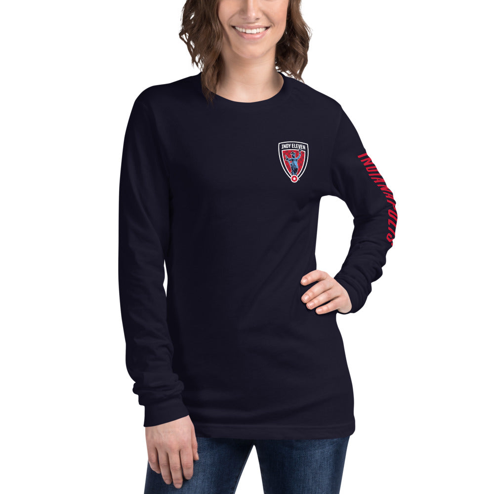 Indy Eleven LC/Sleeve Crest 2-Hit Unisex Long Sleeve T-Shirt