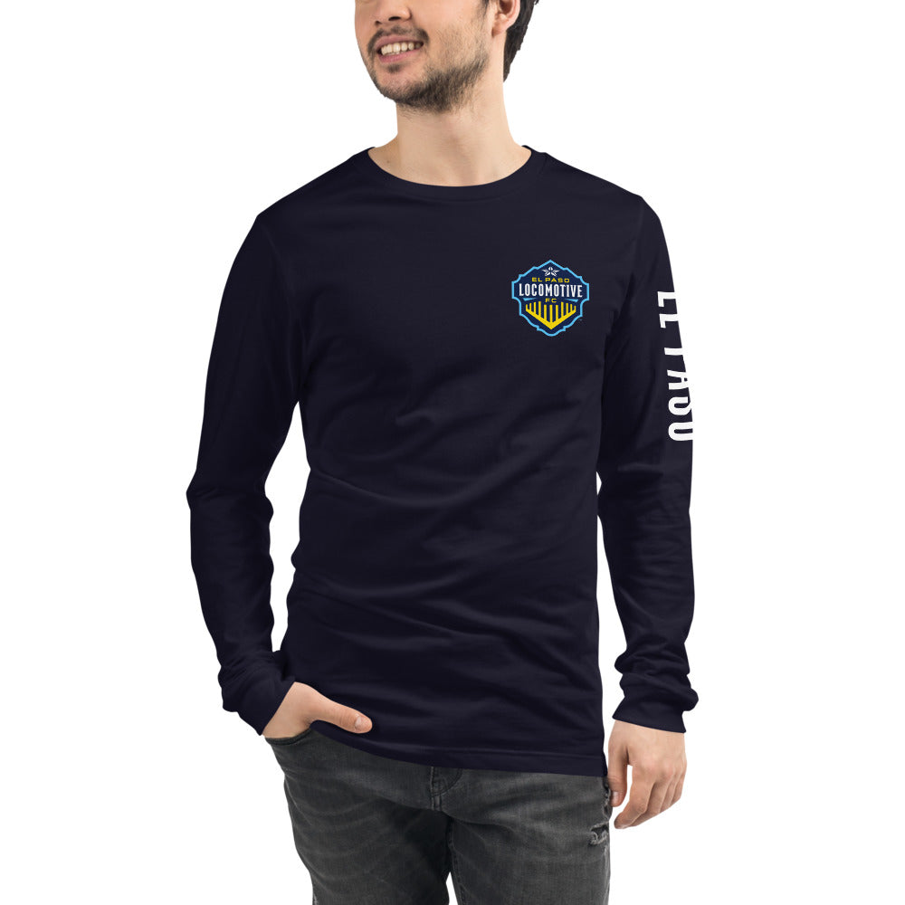 El Paso Locomotive LC/Sleeve Crest 2-Hit Unisex Long Sleeve T-Shirt