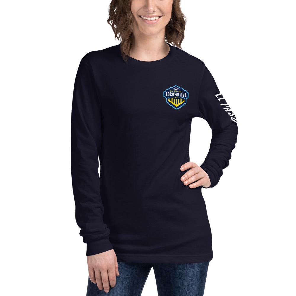 El Paso Locomotive LC/Sleeve Crest 2-Hit Unisex Long Sleeve T-Shirt