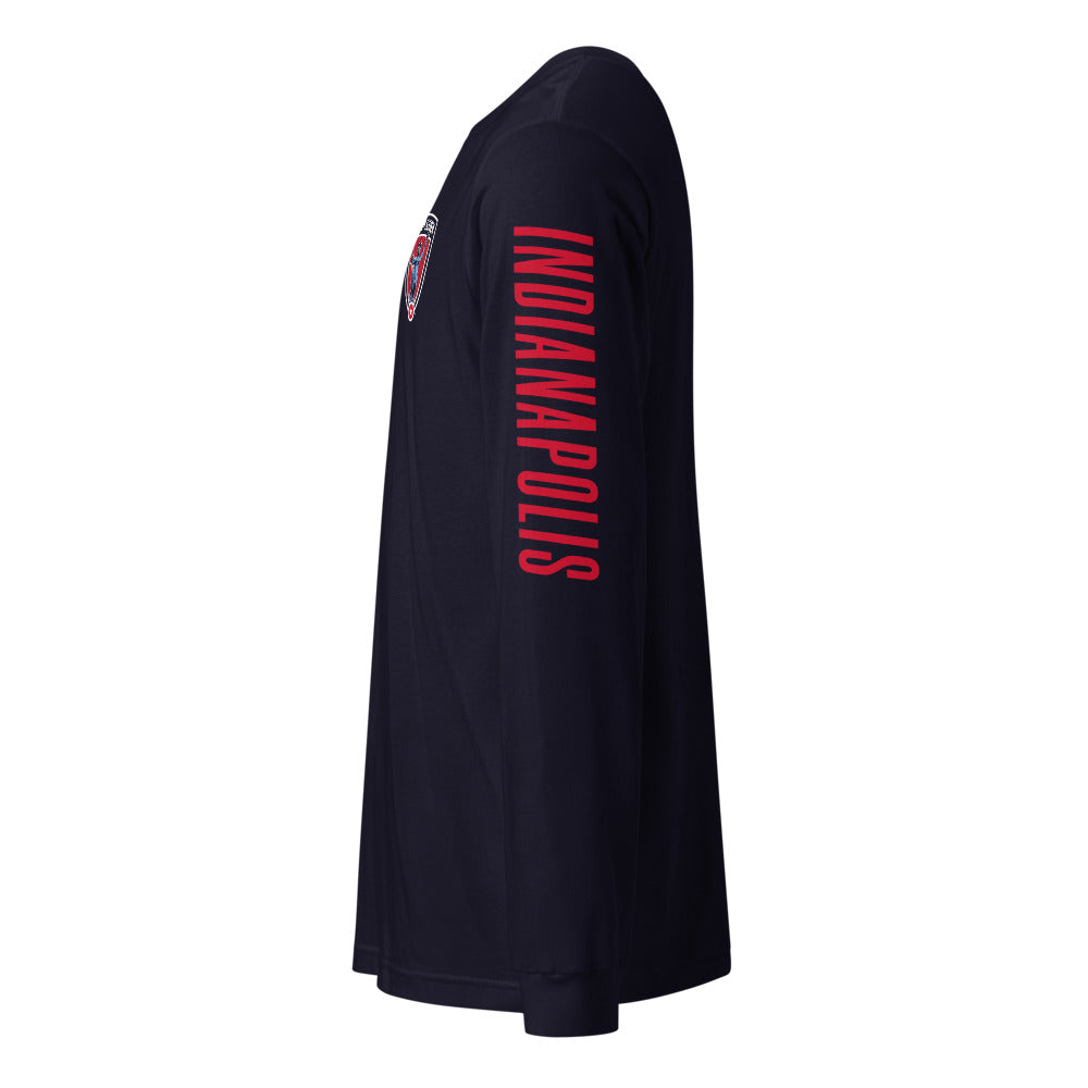 Indy Eleven LC/Sleeve Crest 2-Hit Unisex Long Sleeve T-Shirt
