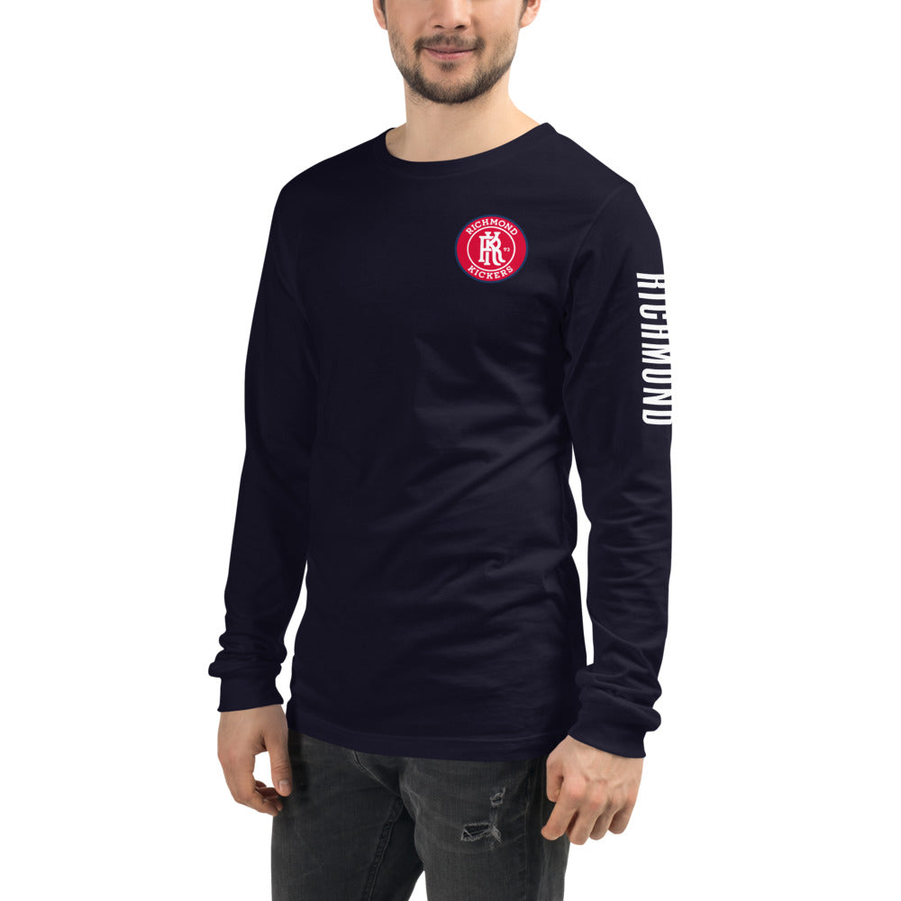 Richmond Kickers LC/Sleeve Crest 2-Hit Unisex Long Sleeve T-Shirt