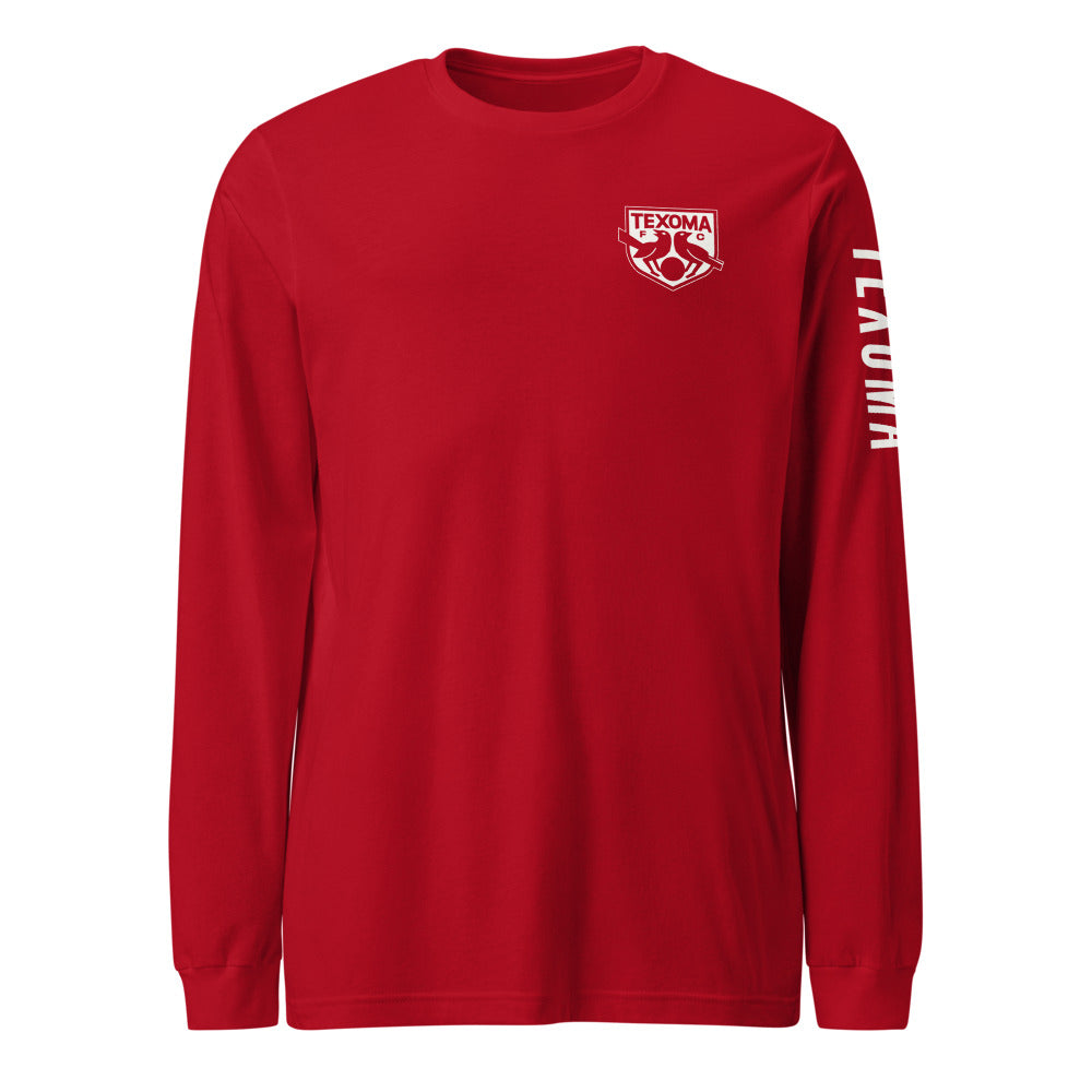 Texoma FC LC/Sleeve Crest 2-Hit Unisex Long Sleeve T-Shirt Red