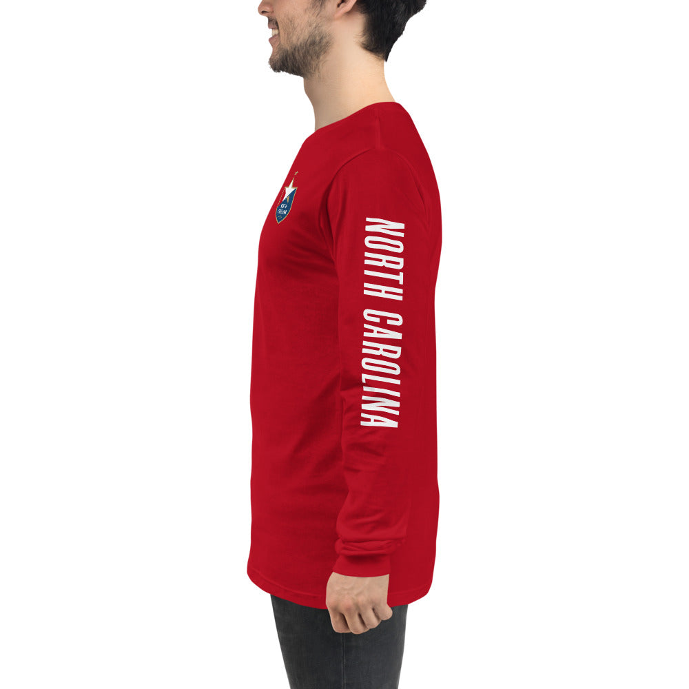 North Carolina FC LC/Sleeve Crest 2-Hit Unisex Long Sleeve T-Shirt