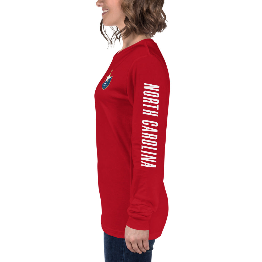 North Carolina FC LC/Sleeve Crest 2-Hit Unisex Long Sleeve T-Shirt