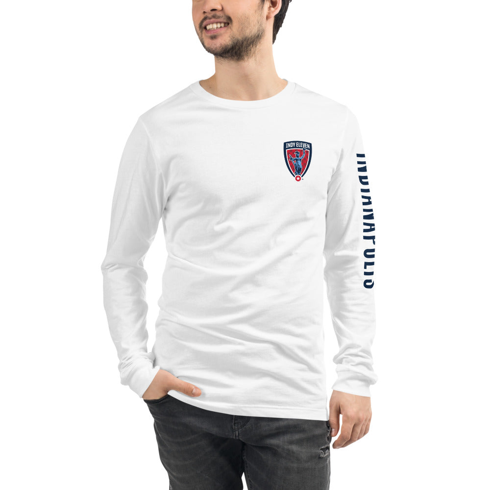 Indy Eleven LC/Sleeve Crest 2-Hit Unisex Long Sleeve T-Shirt