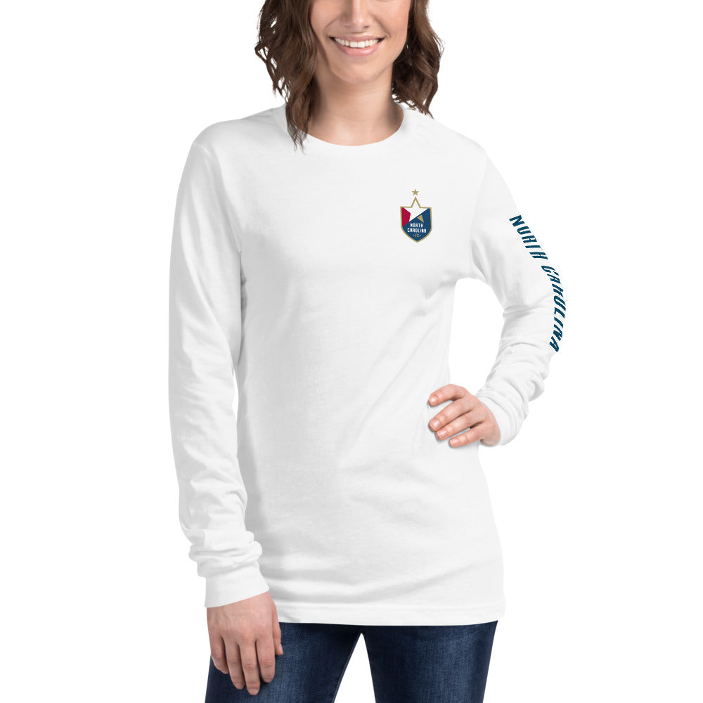 North Carolina FC LC/Sleeve Crest 2-Hit Unisex Long Sleeve T-Shirt