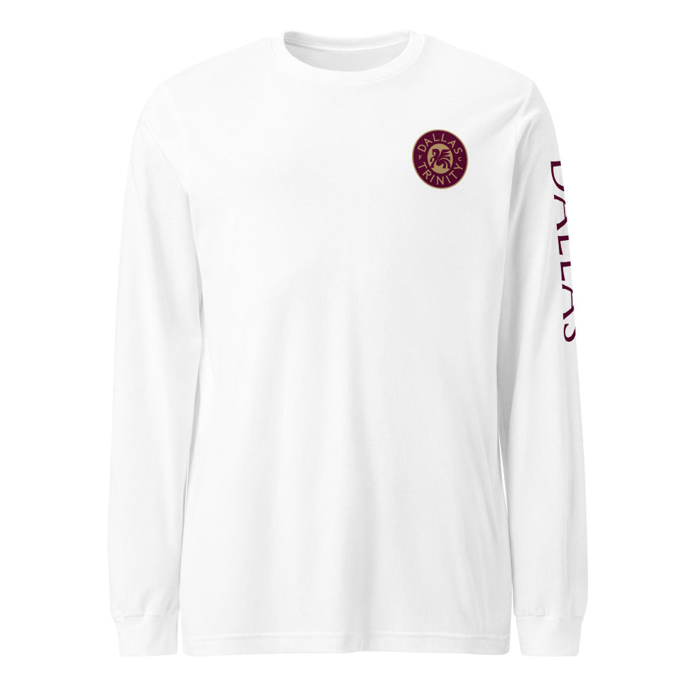 Dallas Trinity FC LC/Sleeve Crest 2-Hit Unisex Long Sleeve T-Shirt White