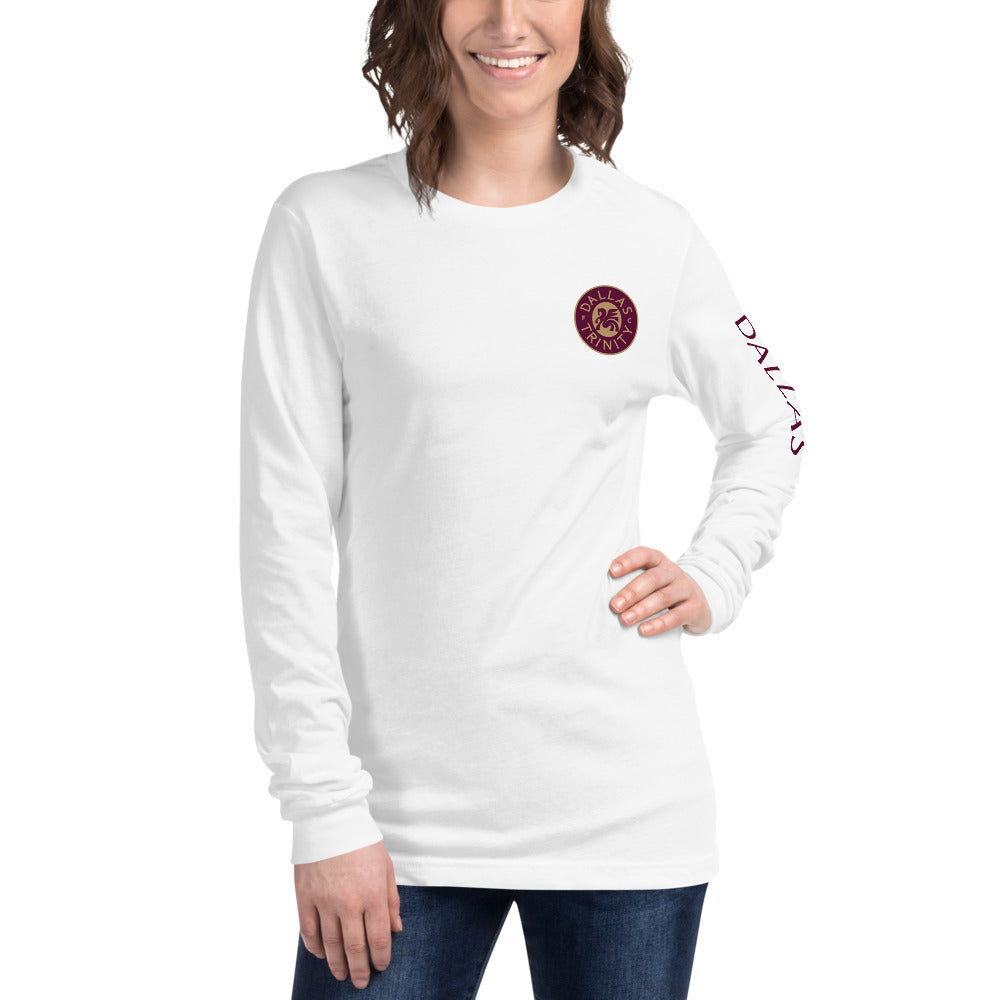 Dallas Trinity FC LC/Sleeve Crest 2-Hit Unisex Long Sleeve T-Shirt