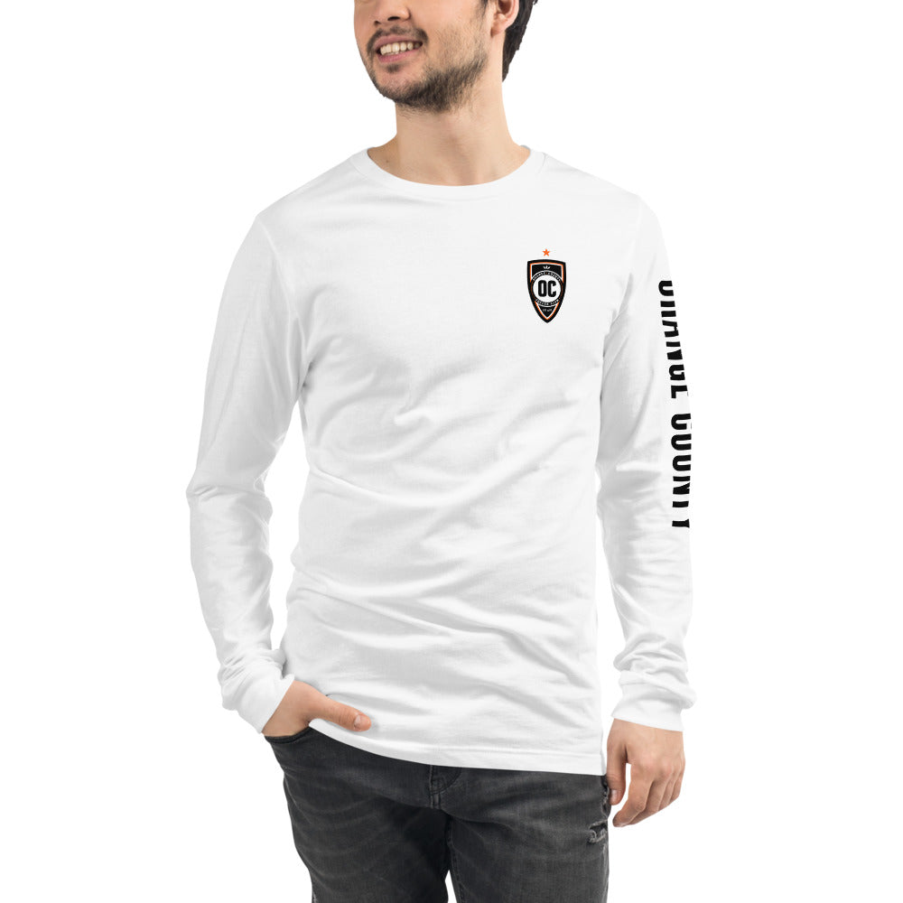 Orange County SC LC/Sleeve Crest 2-Hit Unisex Long Sleeve T-Shirt