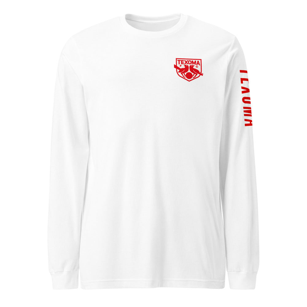 Texoma FC LC/Sleeve Crest 2-Hit Unisex Long Sleeve T-Shirt White