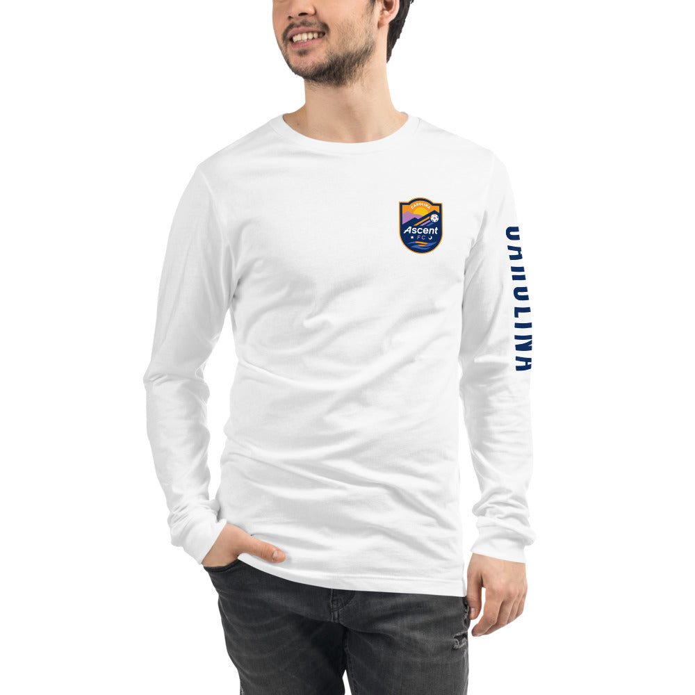Carolina Ascent FC LC/Sleeve Crest 2-Hit Unisex Long Sleeve T-Shirt