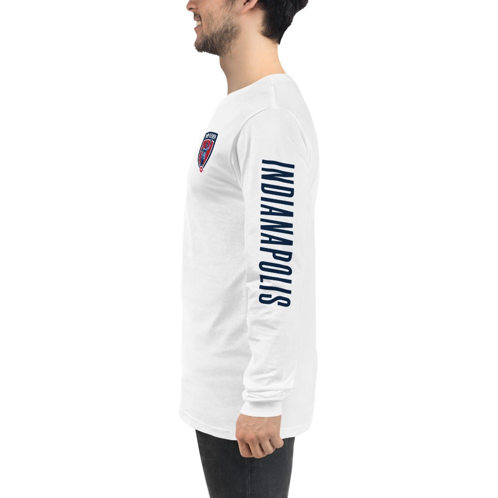 Indy Eleven LC/Sleeve Crest 2-Hit Unisex Long Sleeve T-Shirt