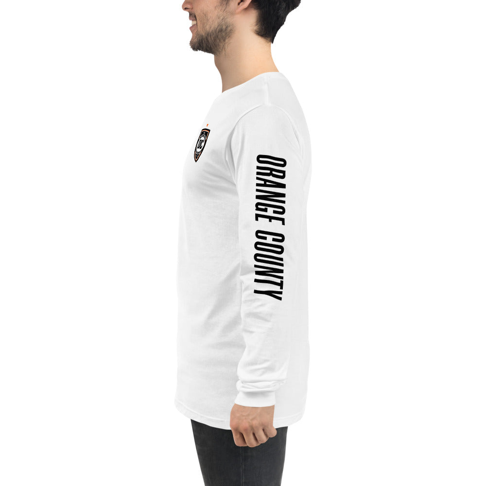 Orange County SC LC/Sleeve Crest 2-Hit Unisex Long Sleeve T-Shirt
