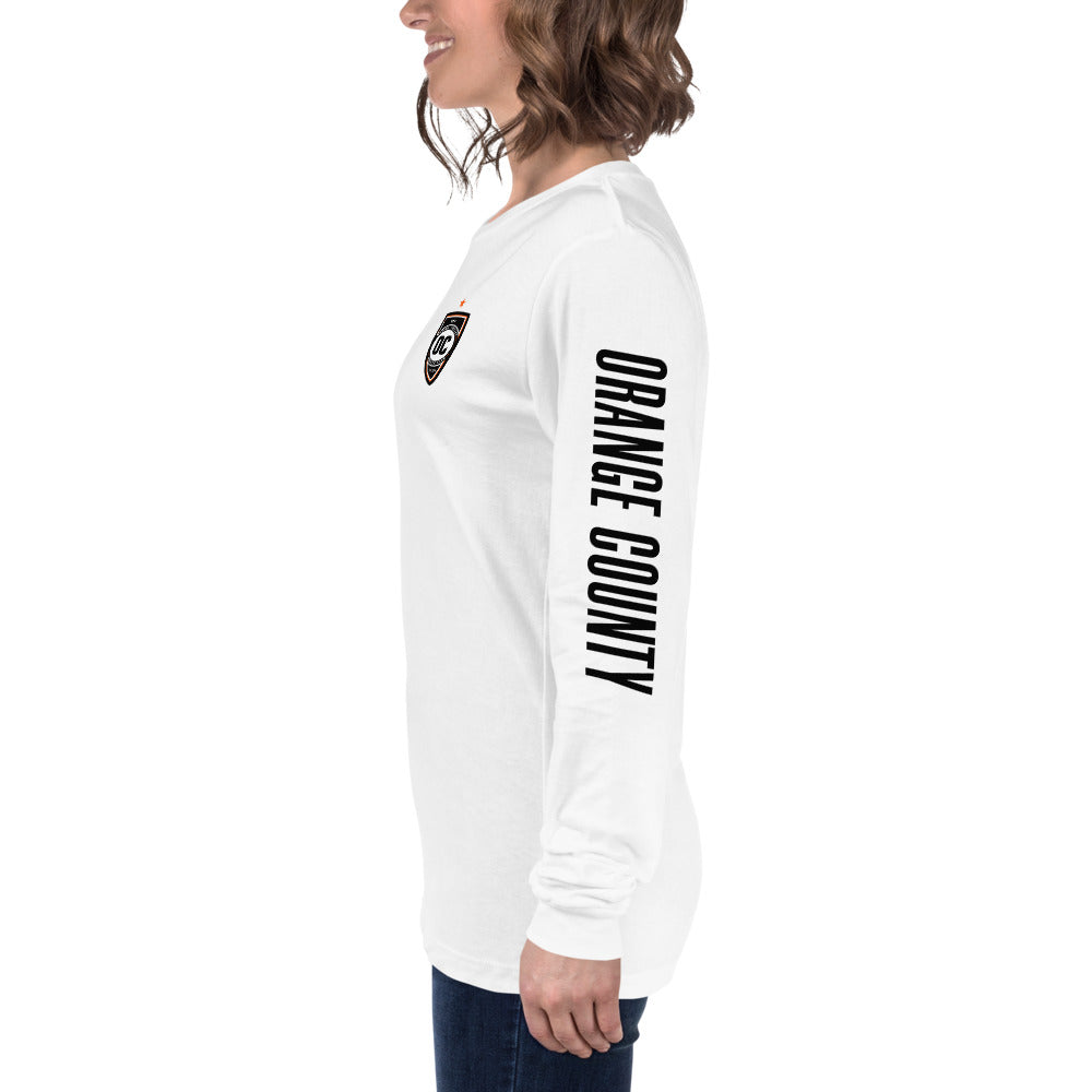 Orange County SC LC/Sleeve Crest 2-Hit Unisex Long Sleeve T-Shirt