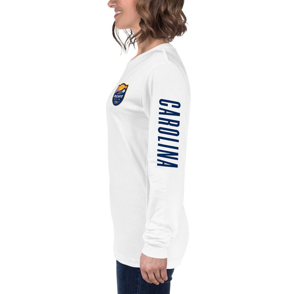 Carolina Ascent FC LC/Sleeve Crest 2-Hit Unisex Long Sleeve T-Shirt