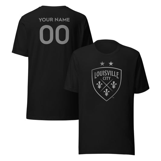 Louisville City FC Player or Personalized Silver 3D T-shirt Black