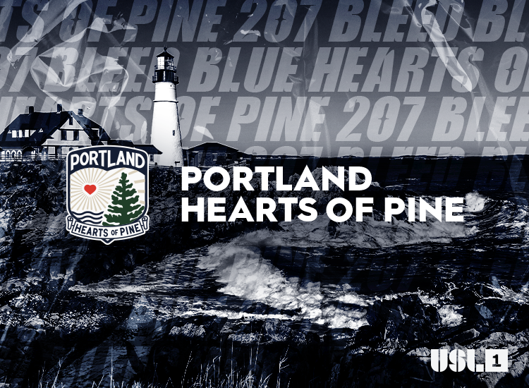 Collection banner showcasing the Portland Hearts of Pine logo and branding elements.