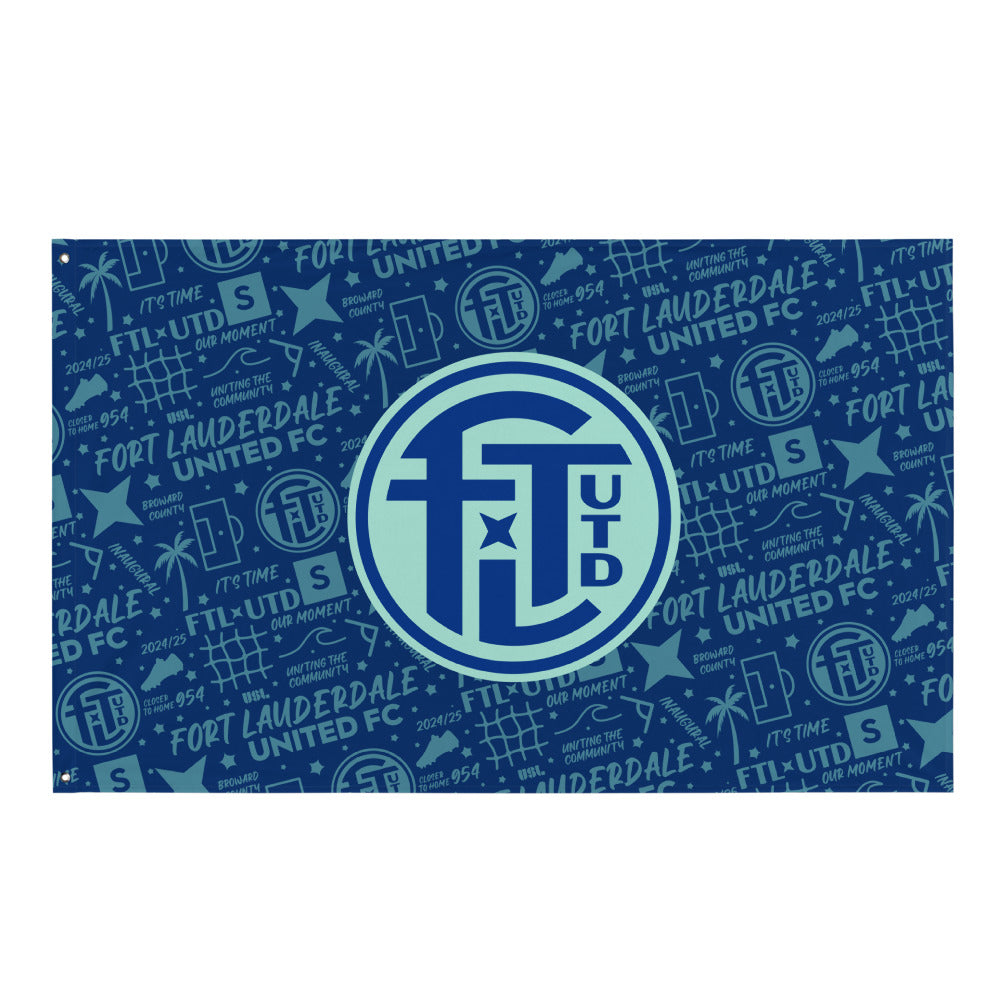 Fort Lauderdale United FC Tapestry Flag