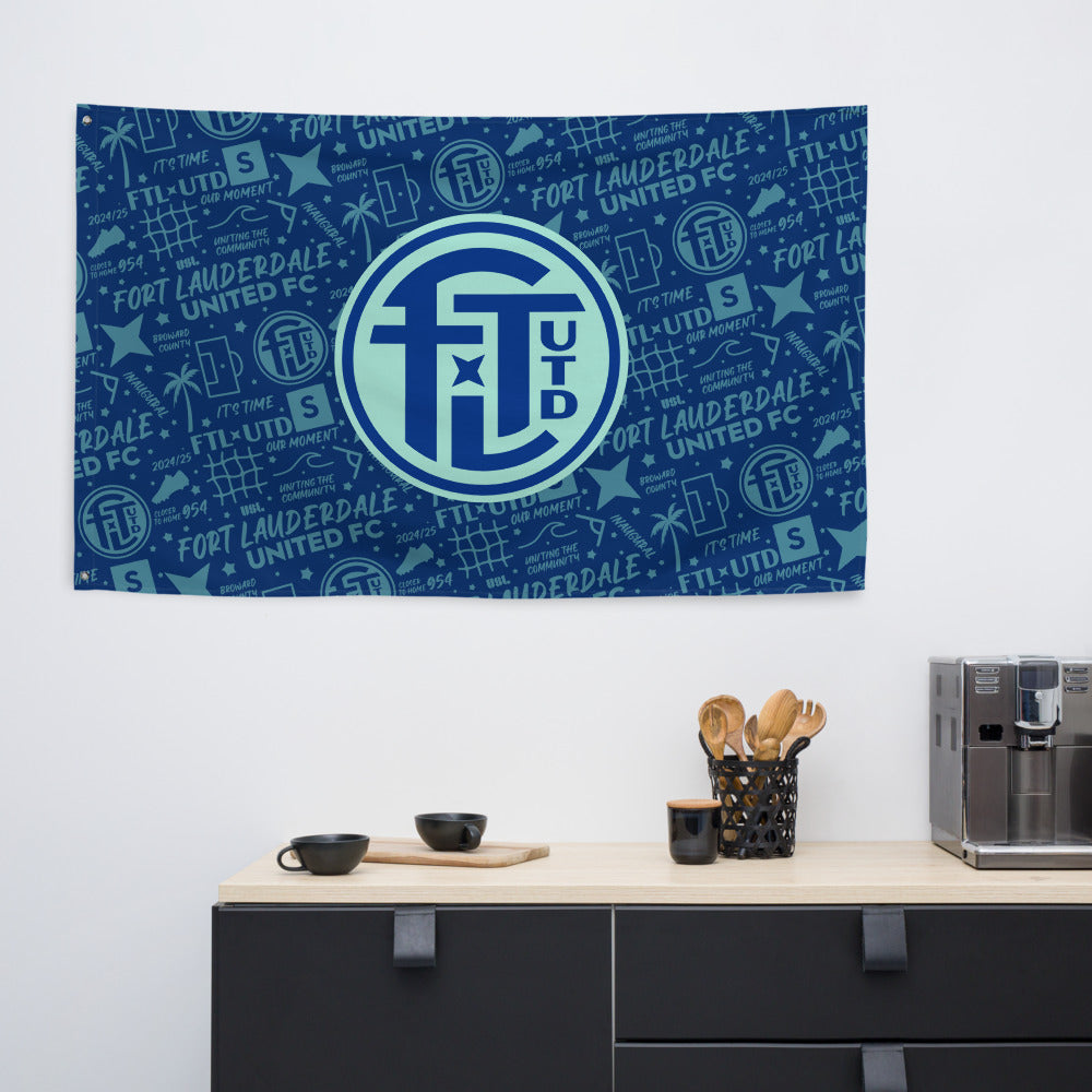 Fort Lauderdale United FC Tapestry Flag