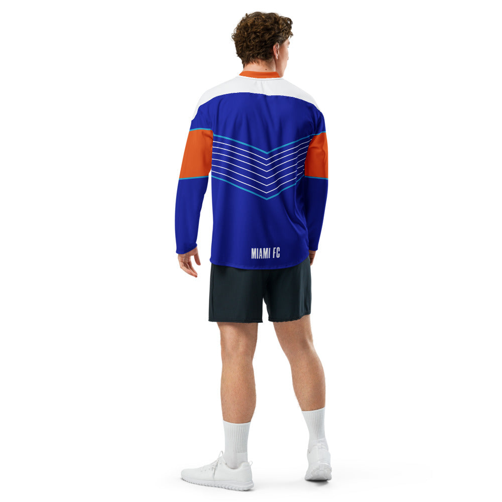 Miami FC Direct Line Oversized Recycled Poly Mesh Long Sleeve T-Shirt