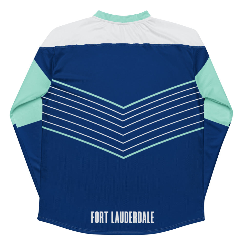 Fort Lauderdale United Direct Line Oversized Recycled Poly Mesh Long Sleeve T-Shirt