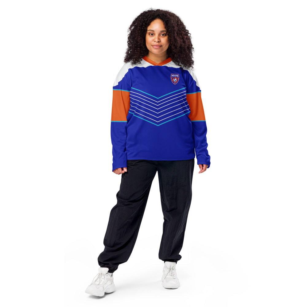 Miami FC Direct Line Oversized Recycled Poly Mesh Long Sleeve T-Shirt