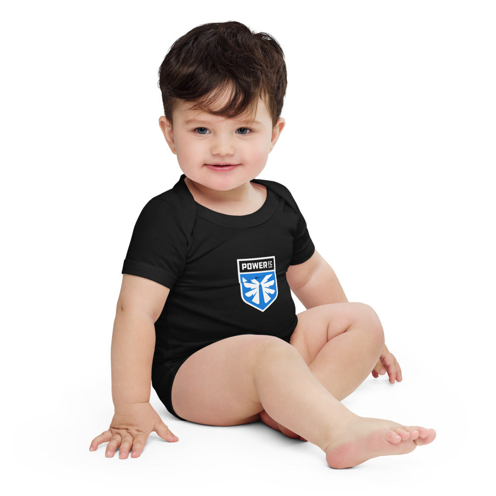 DC Power Crest Baby Bodysuit