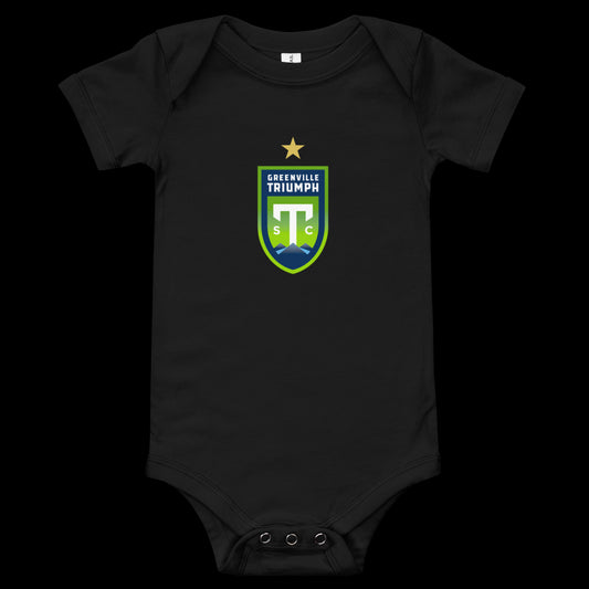 Greenville triumph sc crest baby bodysuit - black