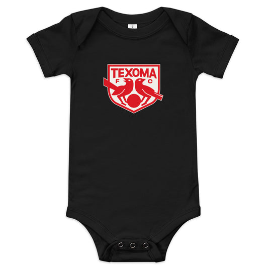 Texoma fc crest baby bodysuit - black