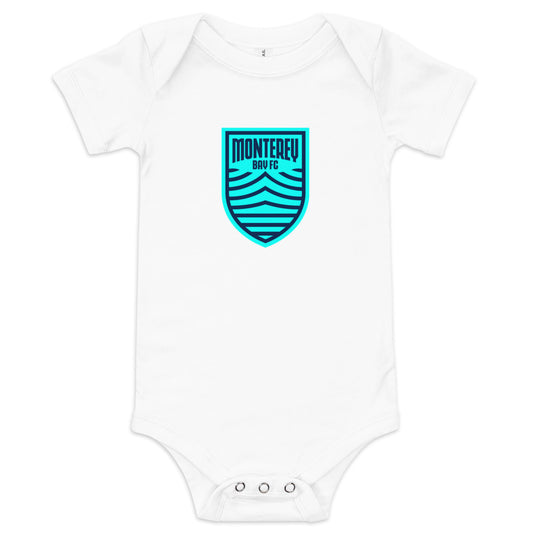 Monterey bay fc crest baby bodysuit - white