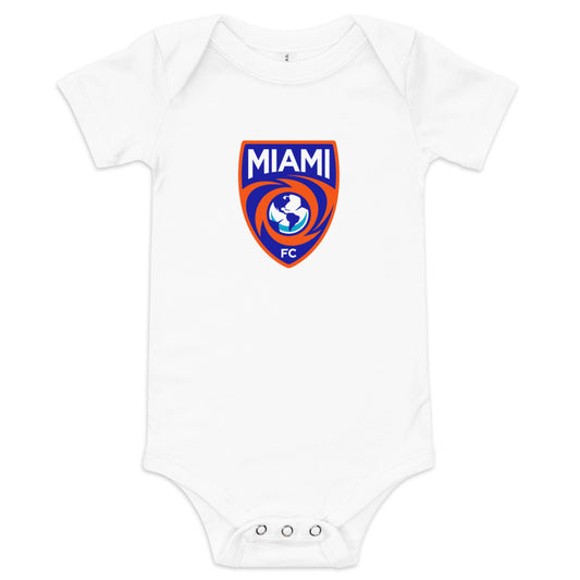 Miami fc crest baby bodysuit - white