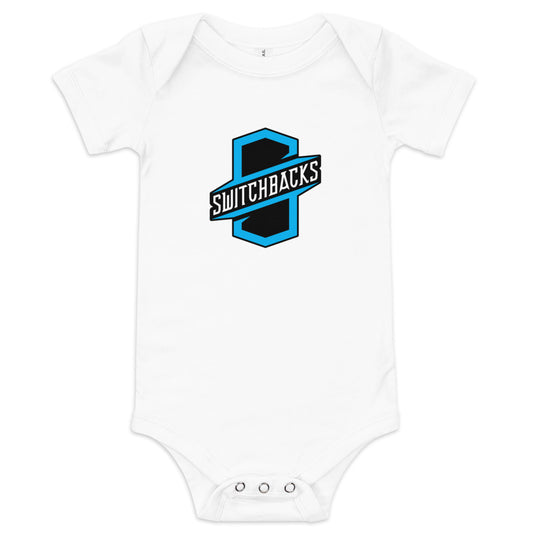 Colorado springs switchbacks crest baby bodysuit - white