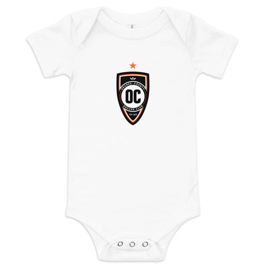 Orange county sc crest baby bodysuit - white