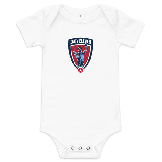 Indy eleven crest baby bodysuit - white