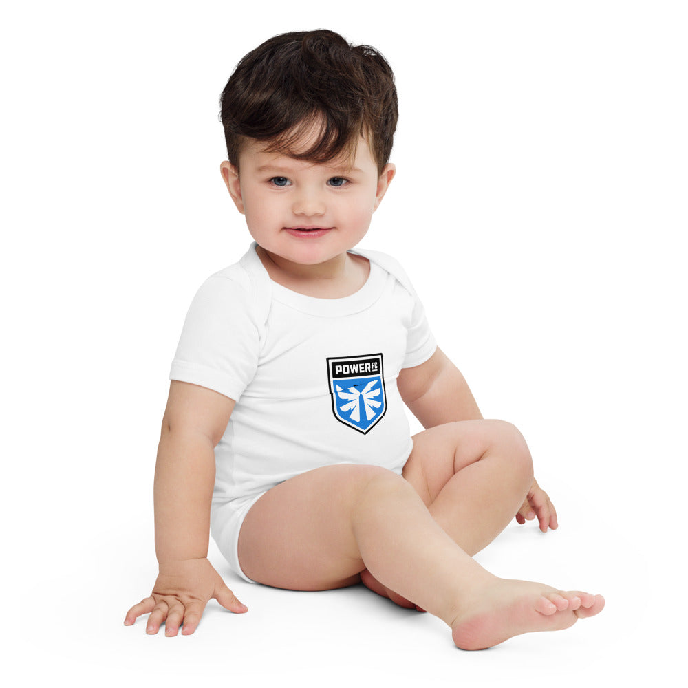 DC Power Crest Baby Bodysuit